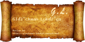 Glückman Lukács névjegykártya